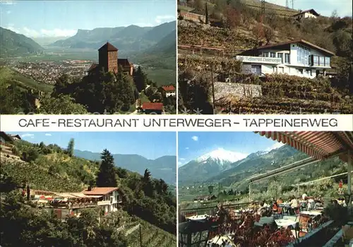 Meran Merano Panorama Cafe Restaurant Unterweger Terrasse