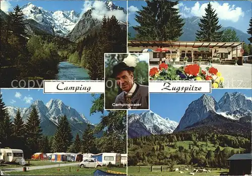 Garmisch Partenkirchen Camping Zugsitze Restaurant Campingvater Panorama Kat. Garmisch Partenkirchen