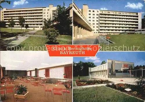 Bayreuth Klinik Herzogshoehe Speisesaal Kat. Bayreuth