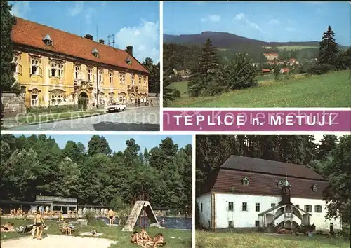 Teplice Zamek Celkovy pohled Koupaliste Skaly Kat. Teplice