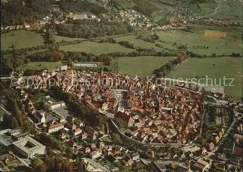 Bad Neustadt mit Kurviertel und Kaiserpfalz Fliegeraufnahme Kat. Bad Neustadt a.d.Saale