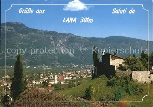 Lana Meran mit Schloss Braunsberg Kat. Italien