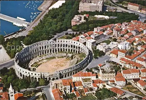 Pula Amphitheater Fliegeraufnahme Kat. Pula