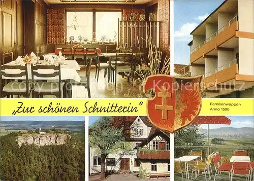 Romansthal Oberfranken Gastshof Zur schoenen Schnitterin Gastraum Terrasse Kat. Bad Staffelstein