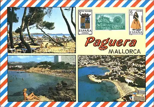 Paguera Mallorca Islas Baleares Strandpartien Fliegeraufnahme Kat. Calvia