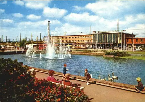 Dortmund Hauptbahnhof Wasserspiele Kat. Dortmund