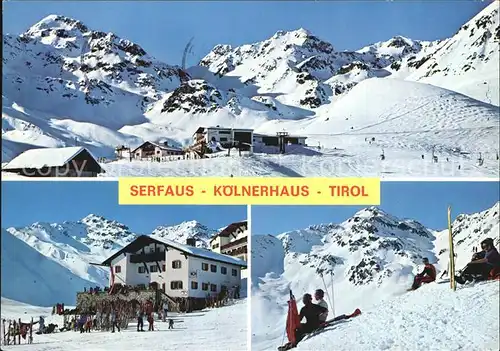 Serfaus Tirol Koelnerhaus Panorama Skipiste Kat. Serfaus