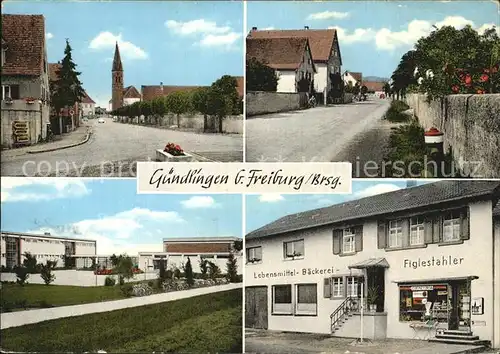 Guendlingen Dorfpartien Baeckerei Figlestahler Kat. Breisach am Rhein
