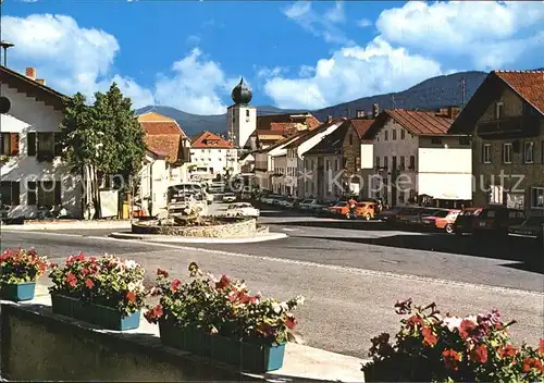 Lam Oberpfalz Dorfpartie Brunnen Kirche Kat. Lam