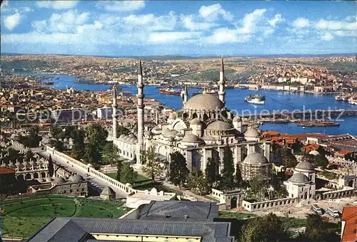 Istanbul Constantinopel The mosque of Soliman the Magnificent and the Golden Horn Kat. Istanbul