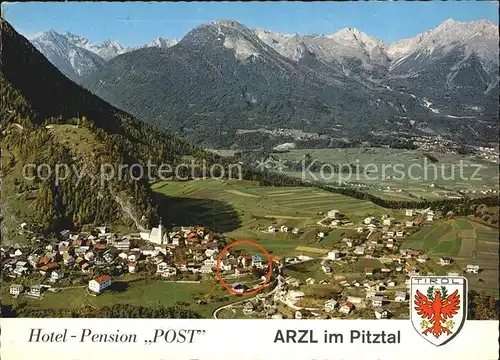 Arzl Pitztal Panorama Kat. Arzl im Pitztal