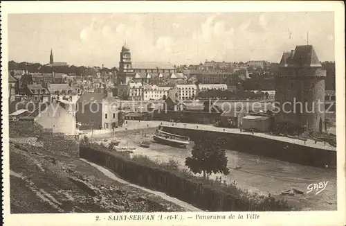 Saint Servan Ille et Vilaine Panorama de la ville Tour Solidor Kat. Saint Malo