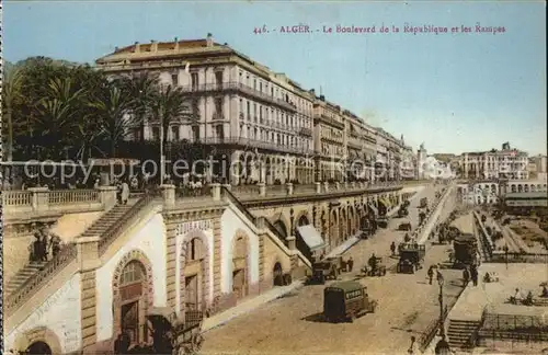 Alger Algerien Boulevard de la Republique et les Rampes
