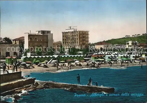 Pesaro Alberghi e scorcio della Spiaggia Kat. Pesaro