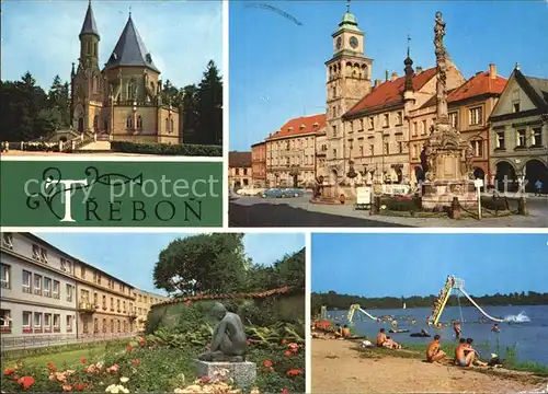 Trebon Strand Kirche Gebaeude Kat. Wittingau