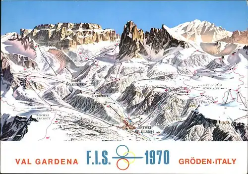 Groeden Tirol Val Gardena Skigebiet Kat. Italien