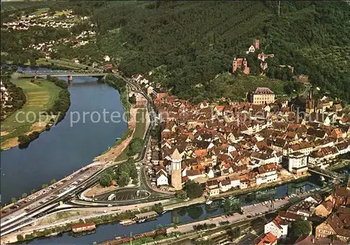 Wertheim Main Fliegeraufnahme Mainpartie Kat. Wertheim