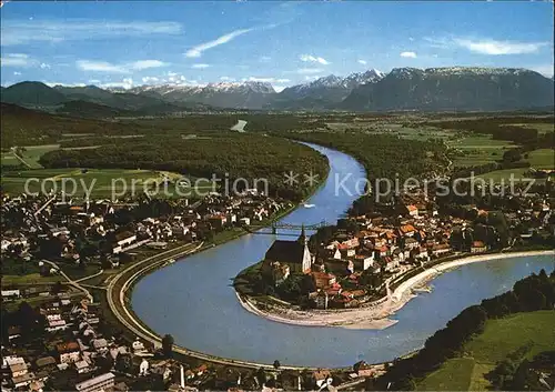 Laufen Salzach Fliegeraufnahme Kat. Laufen