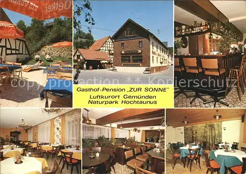 Gemuenden Taunus Gasthaus Pension Zur Sonne Kat. Weilrod