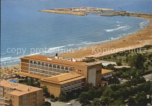 Comarruga Fliegeraufnahme mit Hotel Europa Kat. Tarragona Costa Dorada