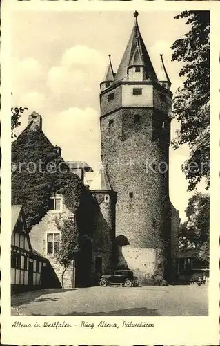 Altena Lenne Burg Altena Pulverturm Kat. Altena