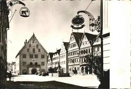 Bad Mergentheim Marktplatz mit Rathaus Kat. Bad Mergentheim