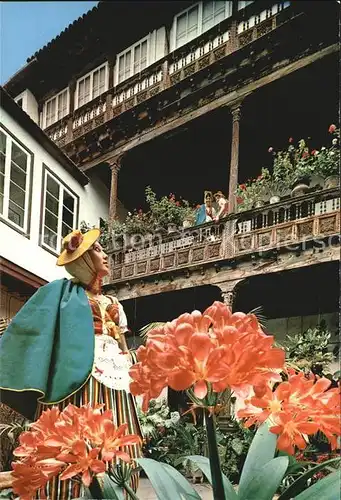 La Orotava Vestidos tipicos en la Casa de los Balcones Kat. Islas Canarias Spanien