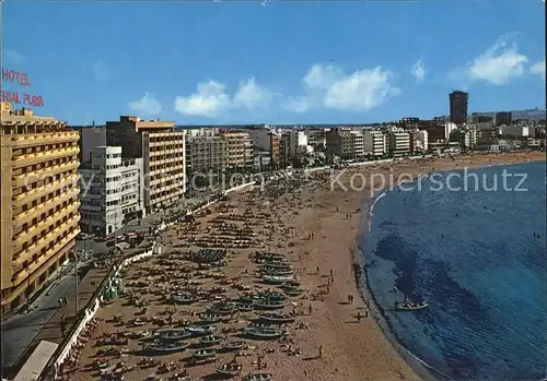 Las Palmas Gran Canaria Vista general de la Playa de Las Canteras Kat. Las Palmas Gran Canaria