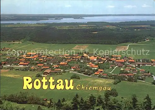 Rottau Chiemgau Fliegeraufnahme mit See Kat. Grassau
