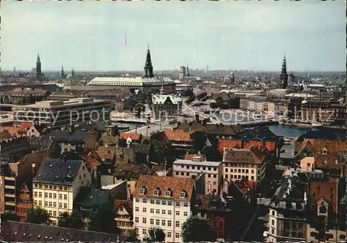 Kobenhavn Udsigt med Christansborg Slot Kat. Kopenhagen