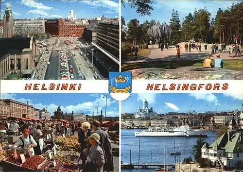 Helsinki Schloss Dom Park Markt Hafen Kat. Helsinki