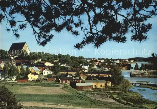 Borga Porvoo Blick vom Linnanmaeki Berg auf die Stadt