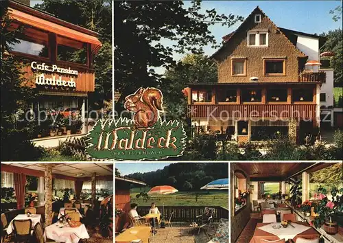 Gras Ellenbach Hotel Cafe Waldeck Gastraum Terrasse Kat. Grasellenbach