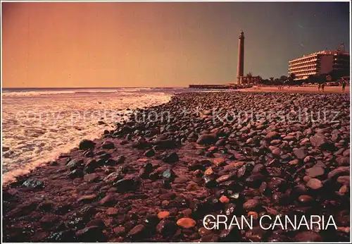 Maspalomas Strand Leuchtturm Kat. Gran Canaria Spanien