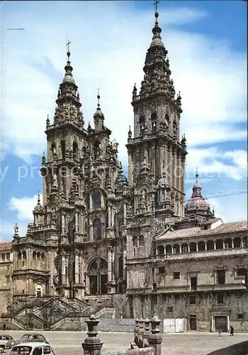 Santiago de Compostela Catedral Fachada del Obradoiro Kathedrale 18. Jhdt. Kat. Santiago de Compostela