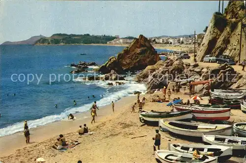 Lloret de Mar La luminosa playa de La Caleta Strand Kat. Costa Brava Spanien