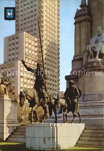 Madrid Spain Monumento a Cervantes Denkmal Kat. Madrid