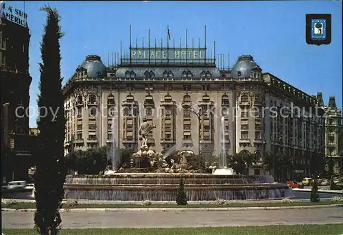 Madrid Spain Fuente de Neptuno y Hotel Palace Kat. Madrid