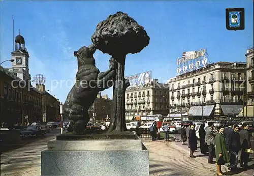 Madrid Spain Puerta del Sol Monumento al Oso y El Madrono Kat. Madrid