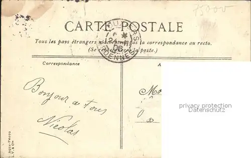 Paris Eglise de la Trinite Stempel auf AK Kat. Paris