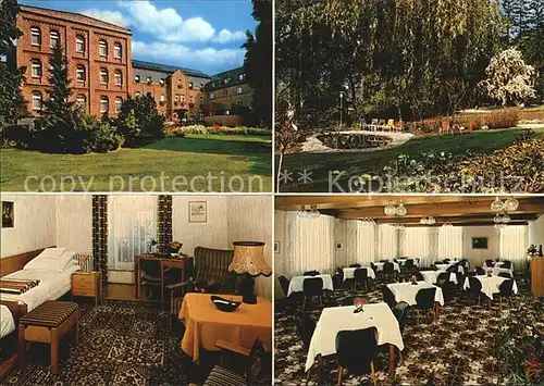 Arenberg Koblenz Kneipp Sanatorium Marianum Park Zimmer Speisesaal Kat. Koblenz