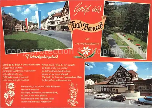 Bad Berneck Teilansichten Park Promenade Fichtelgebirgslied Kat. Bad Berneck Fichtelgebirge