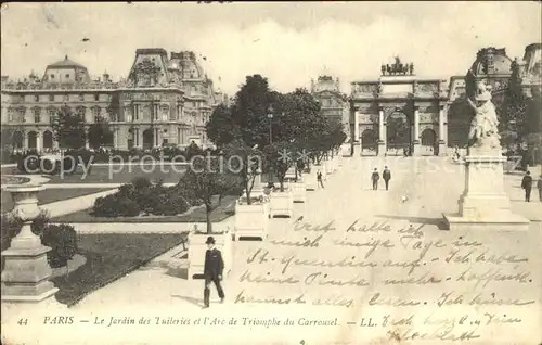 Paris Jardin des Tuileries Arc de Triomphe du Carrousel Monument Kat. Paris