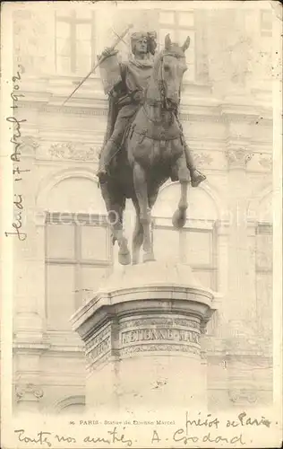 Paris Statue de Etienne Marcel Reiterstandbild Kat. Paris