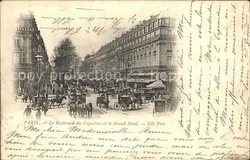 Paris Boulevard des Capucines et le Grand Hotel Kat. Paris