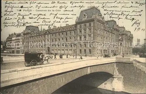 Paris Caserne de la Cite Pont Kat. Paris