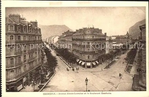Grenoble Avenue Alsace Lorraine et le Boulevard Gambetta Kat. Grenoble