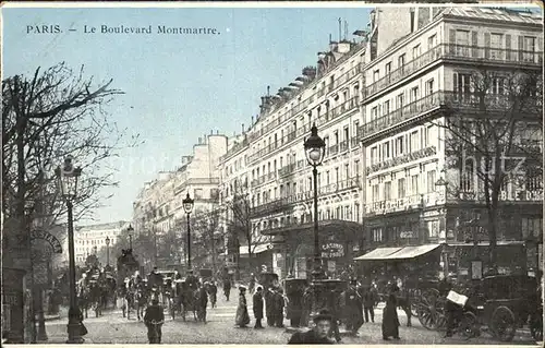 Paris Boulevard Montmartre Traffic Kat. Paris