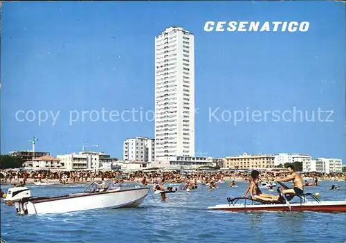 Cesenatico Alberghi e spiaggia visti dal mare Kat. Italien