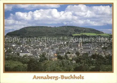 Annaberg Buchholz Erzgebirge mit St Annenkirche und Poehlberg Kat. Annaberg